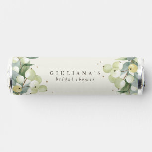 Cream Snowberry+Eucalyptus Winter Bridal Shower Breath Savers® Mints