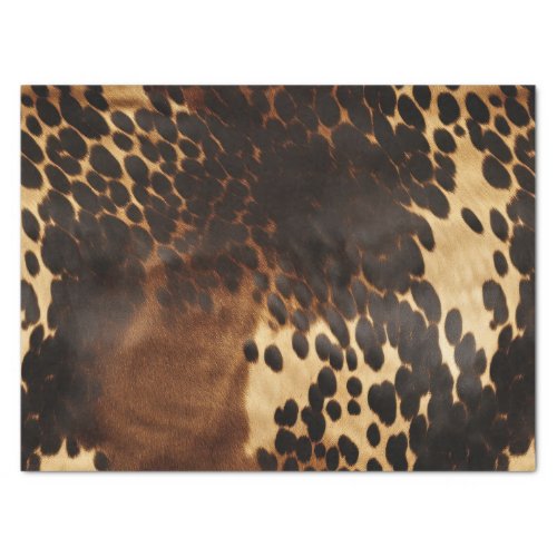 Cream Spotted Brown Black Cowhide Tissue Paper