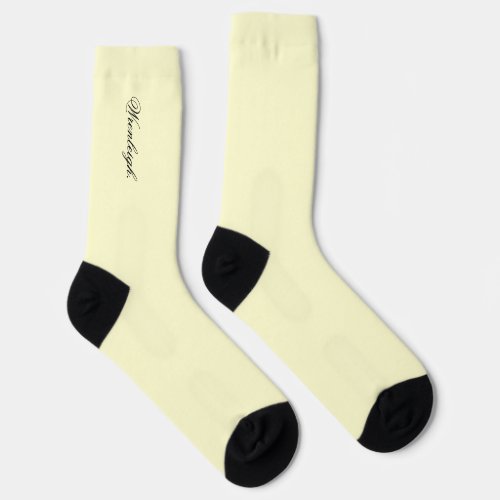 Cream Sustainable Crew Socks Custom Name Gift Sock