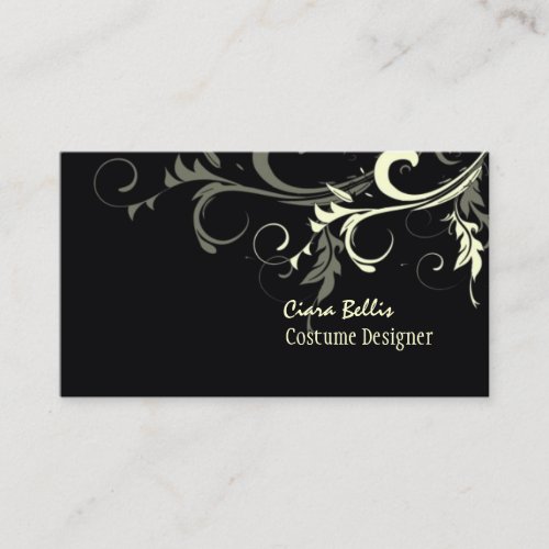 Stylish swirls Costume Designer Business Card Templates