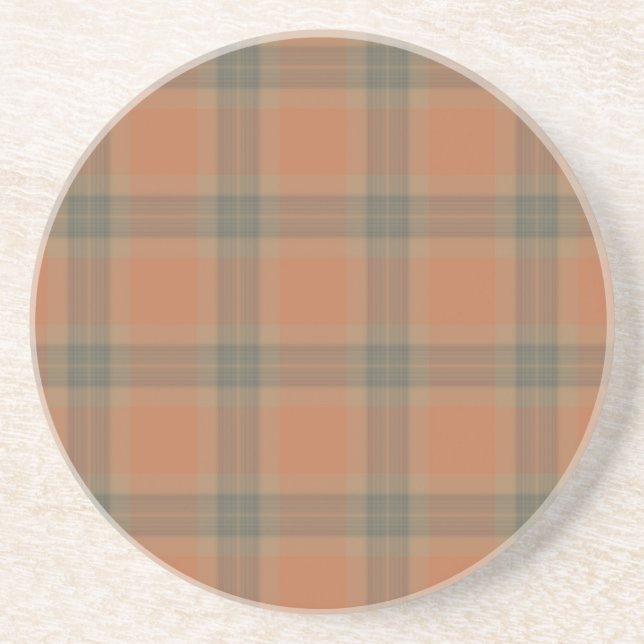 Cream Tartan Coaster (Front)