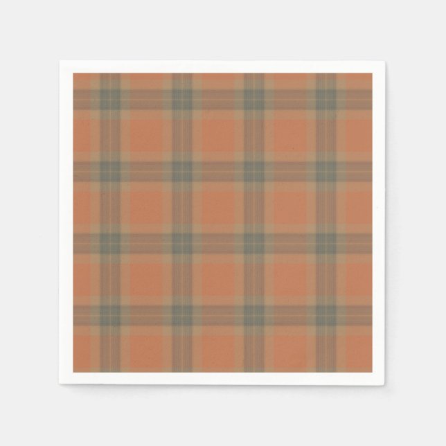 Cream Tartan Paper Napkins (Front)