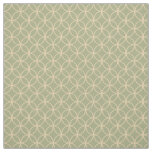 Cream Tea Circles on Sage Green Fabric