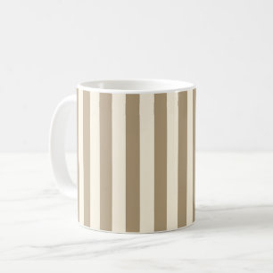 Cream Tofu Khaki Oyster Stripe Coffee Mug