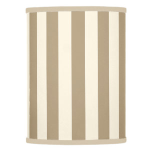 Cream Tofu Khaki Oyster Stripe Lamp Shade