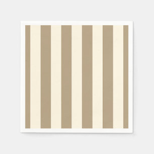 Cream Tofu Khaki Oyster Stripe Napkins
