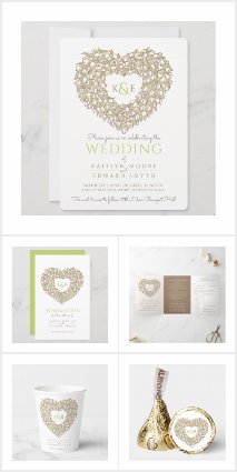 Cream tulips ink heart bouquet wedding