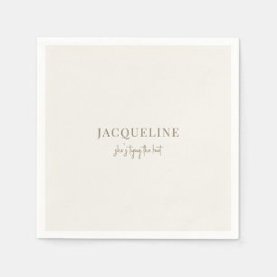 Cream Tying the Knot  Cocktail Napkins