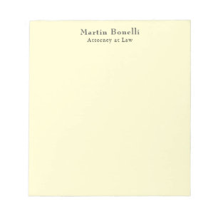Cream Unique Classic Personalized Custom Own Name Notepad