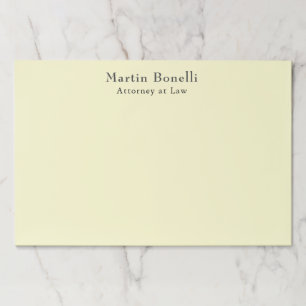Cream Unique Classic Personalized Custom Own Name Paper Pad