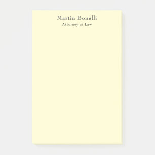 Cream Unique Classic Personalized Custom Own Name Post-it Notes