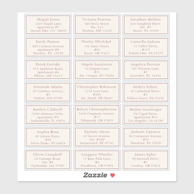 Cream Vintage Fall Baby Shower Guest Address Sticker (Sheet)