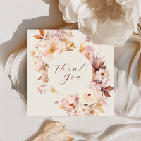Cream Vintage Floral Fall Baby Shower