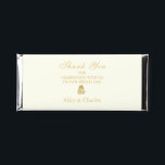 Cream Wedding Chocoloate Thank you Favor Hershey Bar Favors<br><div class="desc">Floral wedding thank you favor chocolate bars with golden butterfly floral on cream background</div>