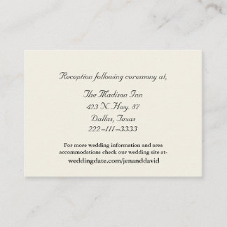 Cream Wedding enclosure cards