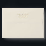 Cream Wedding Invitation Envelope<br><div class="desc">This cream wedding invitation envelope is great for a simple and elegant wedding. The gold vintage typography gives it a classy formal touch. Keep it as is,  or choose to personalize it with artwork or graphics of your choice.</div>