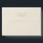 Cream Wedding Invitation Envelope<br><div class="desc">This cream wedding invitation envelope is great for a simple and elegant wedding. The gold vintage typography gives it a classy formal touch. Keep it as is,  or choose to personalize it with artwork or graphics of your choice.</div>