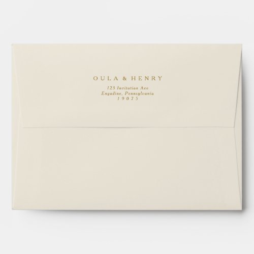 Cream Wedding Invitation Envelope