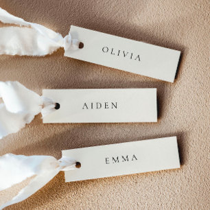 Cream Wedding Name Place Cards