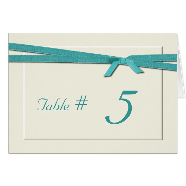 Cream wedding table card (Front Horizontal)