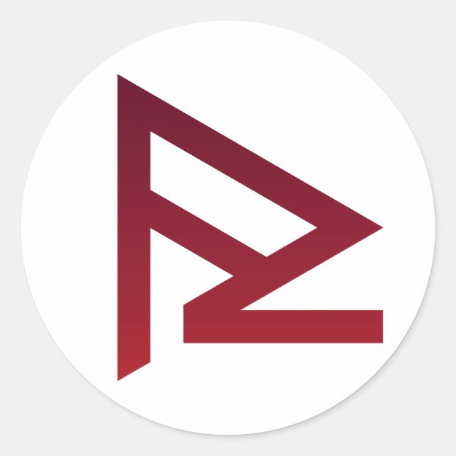 Cream Wheels Glyph Classic Round Sticker (Front)