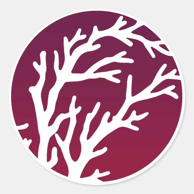 Cream Wheels Tree Classic Round Sticker (Front)