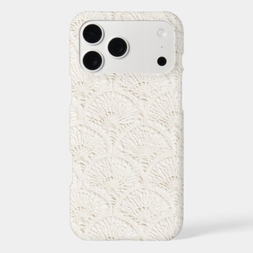 Cream White Faux Lace iPhone 17 Pro Max Case