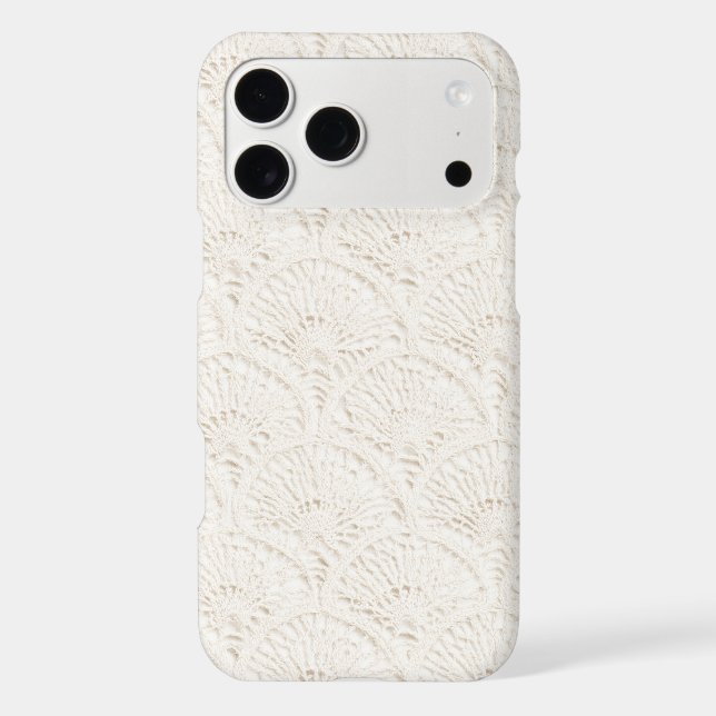 Cream White Faux Lace Case-Mate iPhone Case (Back)