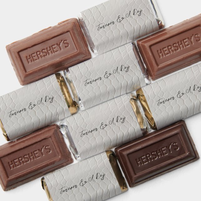 Cream White Faux Leather Wedding Hershey's Miniatures (Assorted)