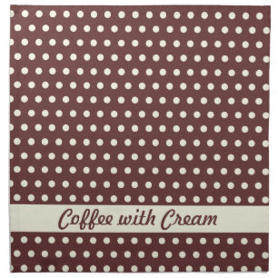 Cream White Ivory Polka Dot Pattern Napkin