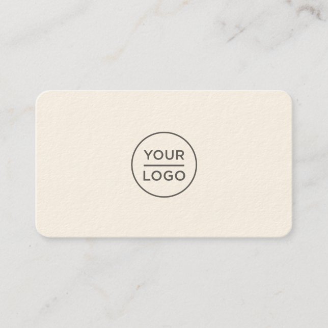 Cream White UV Paper Custom logo business cards (Front)