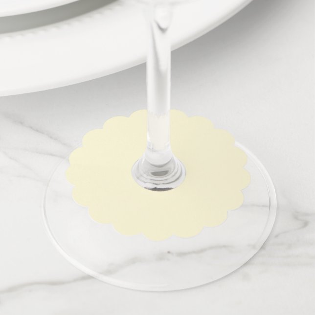 Cream Wine Glass Tag (Close Up)