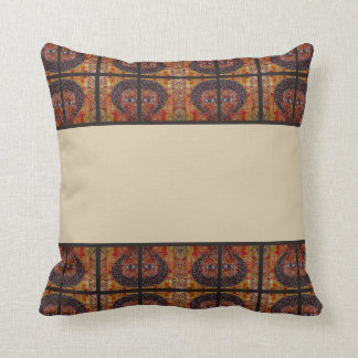 Cream with Warm Accent Ethiopian Traditional Throw Pillow
