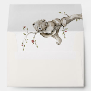 Cream Woodland Baby Shower Envelope