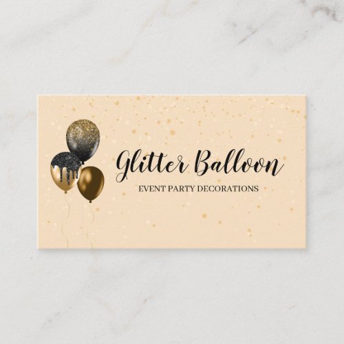 Cream Yellow Decoration Event Planner Celebration Business Card