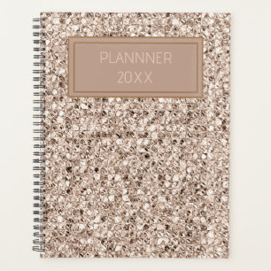 creame gold print minimalist planner