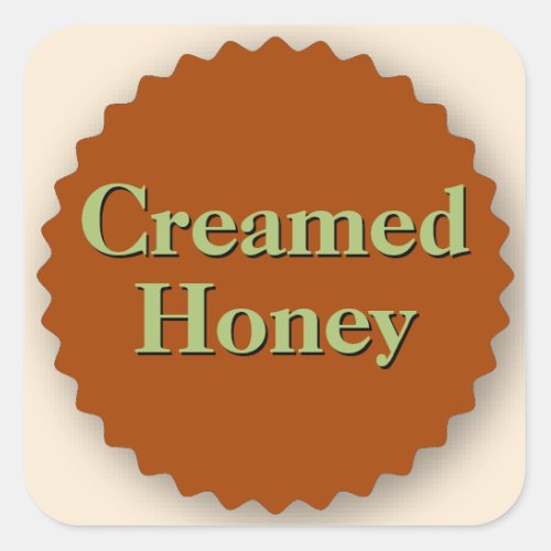 Creamed Honey Jar Goldenrod Square Sticker