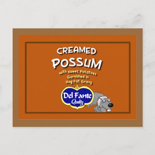 Creamed Possum Recipe Card