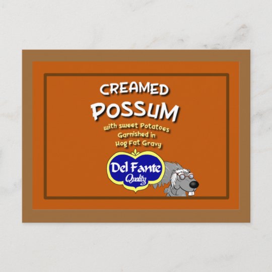 Creamed Possum Recipe Card | Zazzle.com