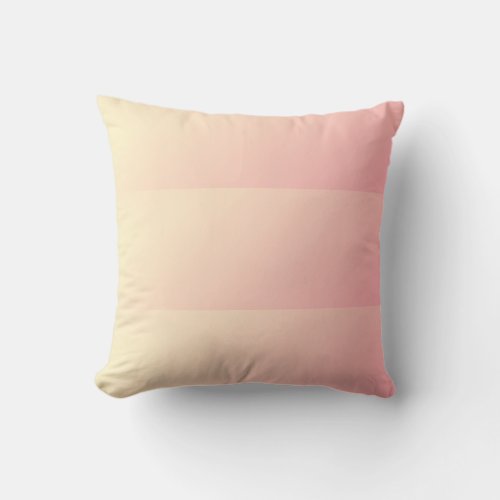 Creamed Rose Banded Throw Pillow