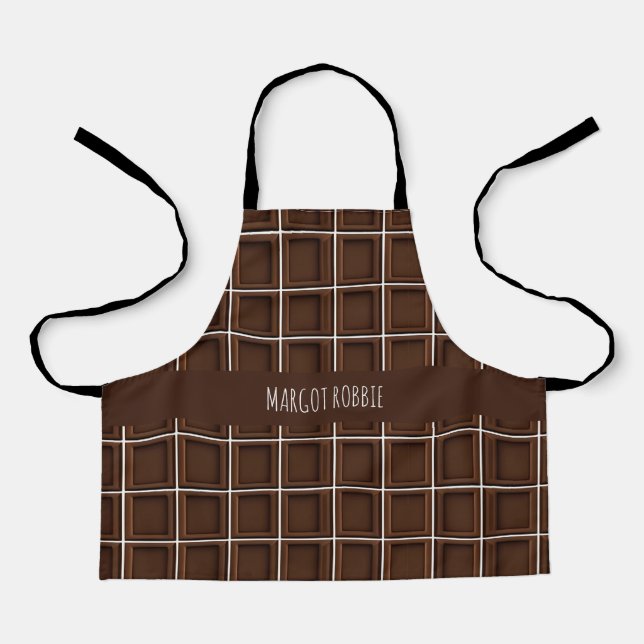 Creami Chocolate Una Quadrata Modern Pattern Apron (Front)