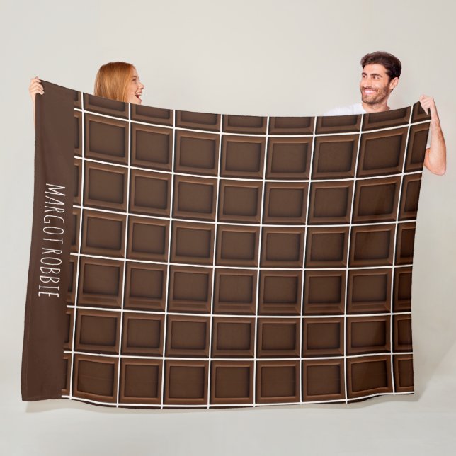 Creami Chocolate Una Quadrata Modern Pattern Fleece Blanket (In Situ)