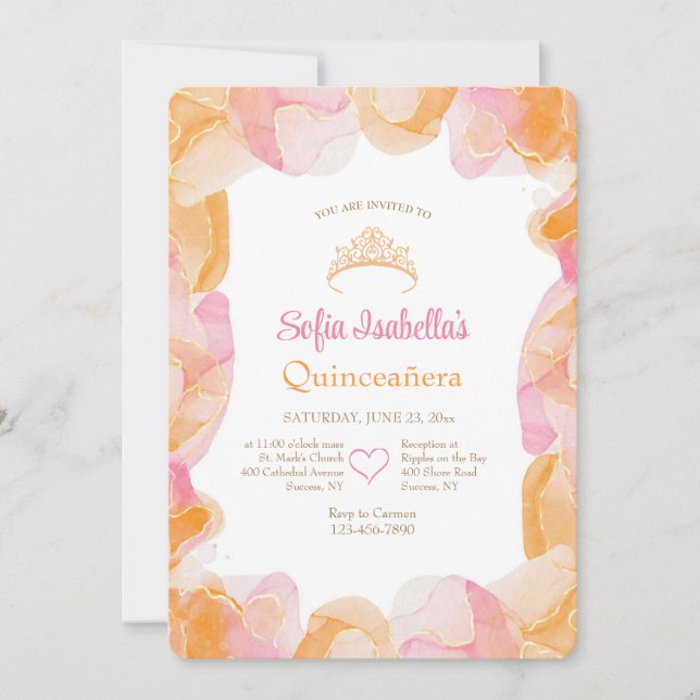 Creamsicle Colors Invitation (Front)