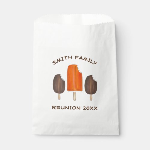 Creamsicle Ice Cream Popsicle Pop Family Reunion Favor Bag