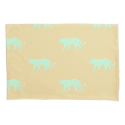 Creamsicle  Mint Tiger Pillowcase for Teens Kids