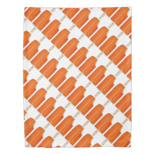 Creamsicle Orange Creme Ice Cream Popsicle Pop Duvet Cover