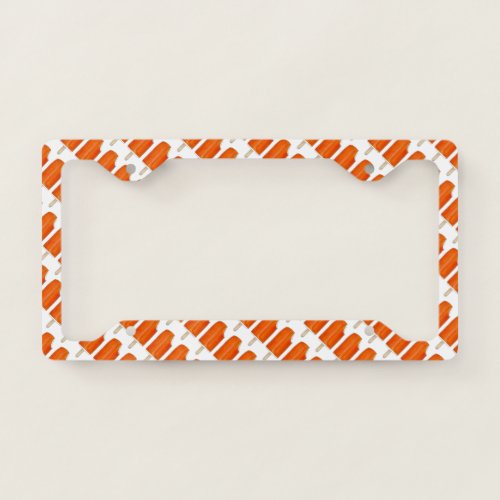 Creamsicle Orange Creme Ice Cream Popsicle Pop License Plate Frame