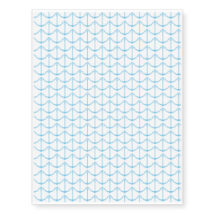 Creamy Blue Nautical Anchors Temporary Tattoos
