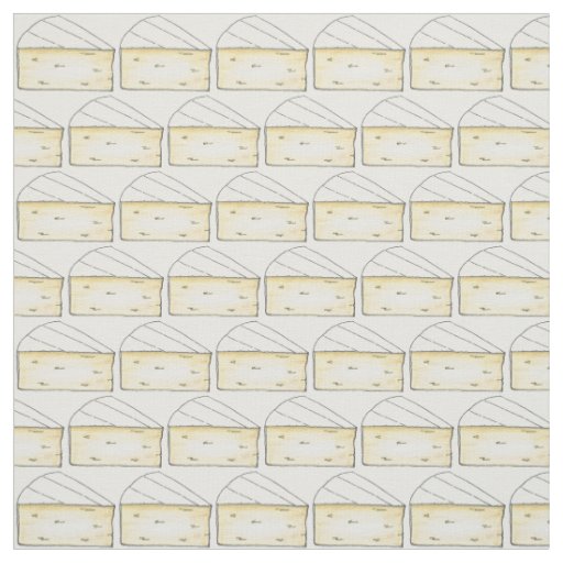 Creamy Brie Cheese Wedge French Food Cooking Chef Fabric