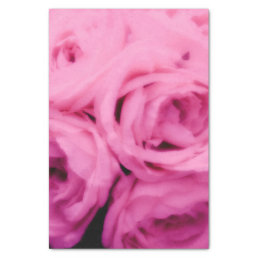 Creamy Bright Pink Roses Elegant Minimal Wedding Tissue Paper